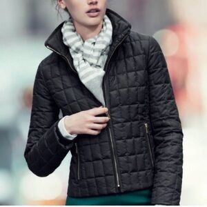 Classic lightweight J. Crew BLACK Quilted Puffer Jacket Medium